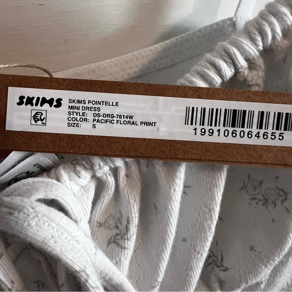 SKIMS Logo Pointelle Mini Dress. Size Small. New With Tags. - Picture 6 of 12